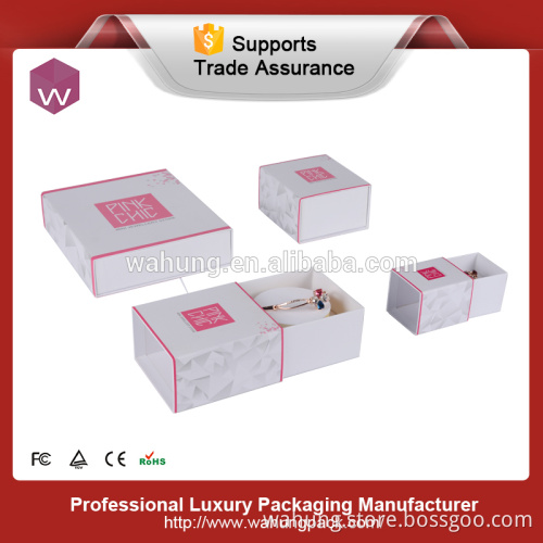 custom art paper printed logo jewelry paper gift box
